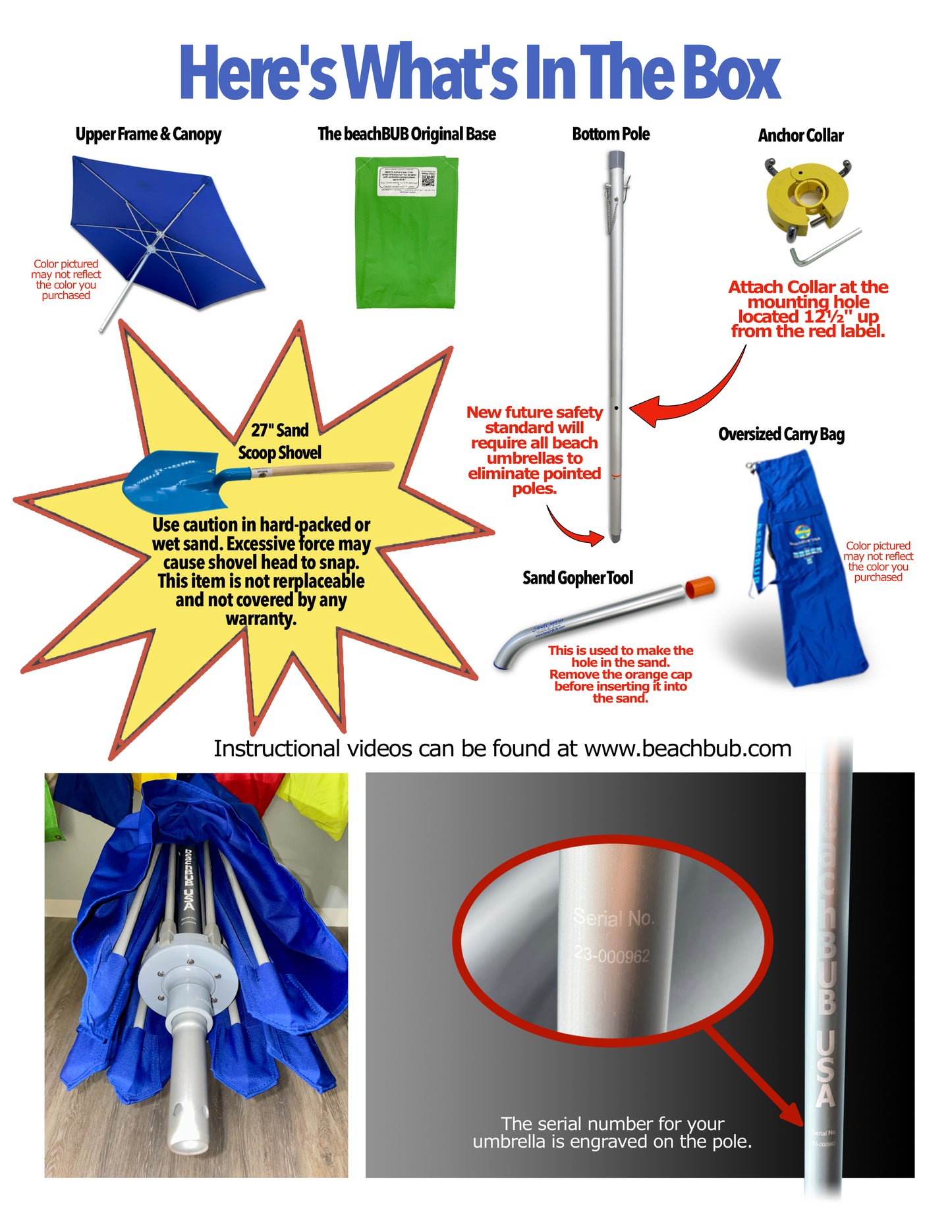 beachBUB® SeaSide Saver Complete Beach Umbrella System