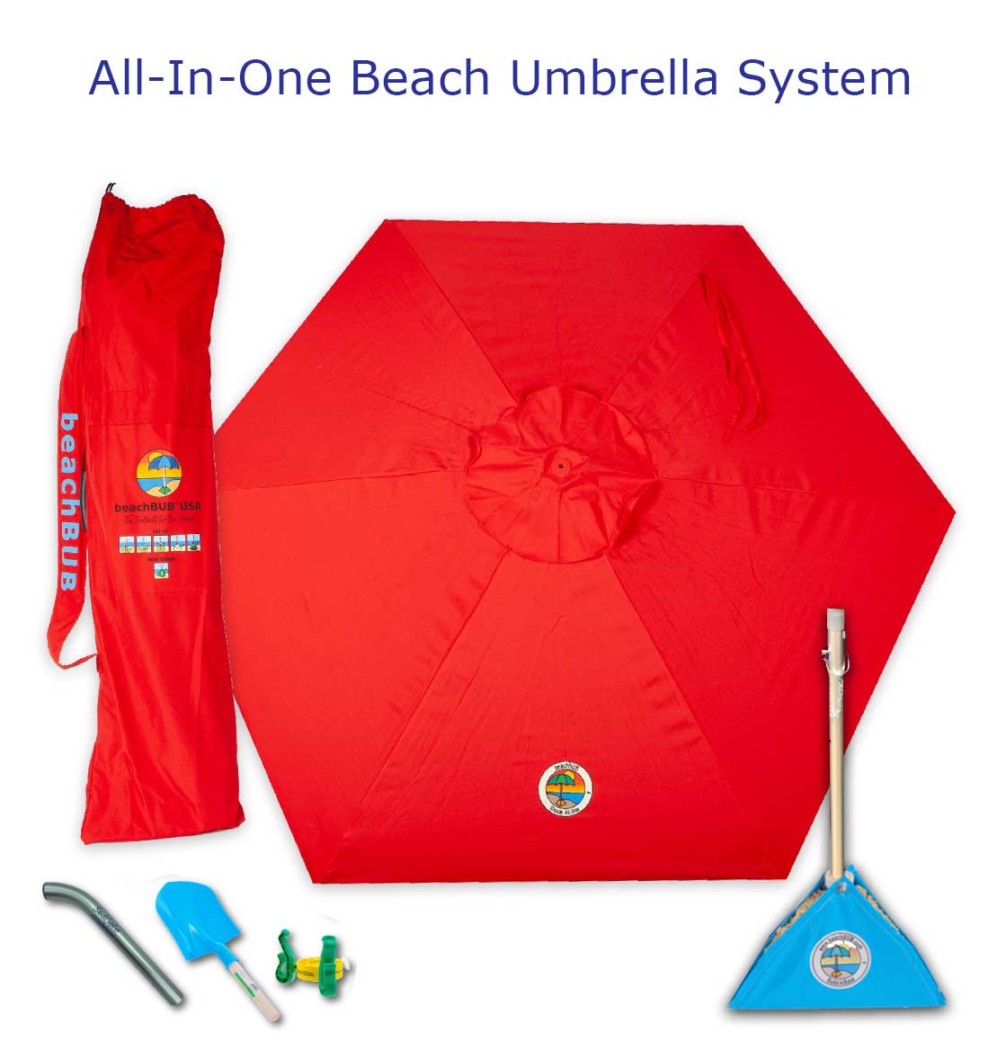 beachBUB® All-In-One Beach Umbrella System