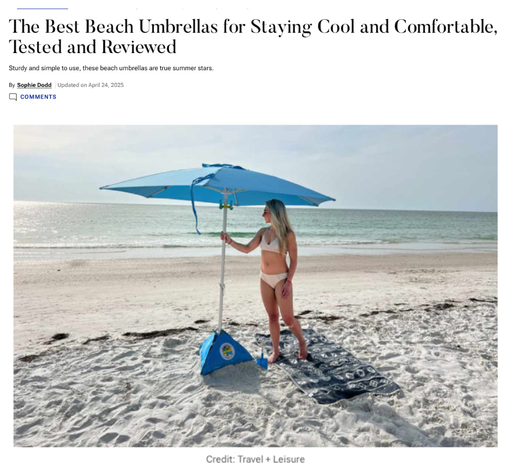 Here's a great review of the beachBUB Beach Umbrella System Rated #1 by Travel & Leisure
