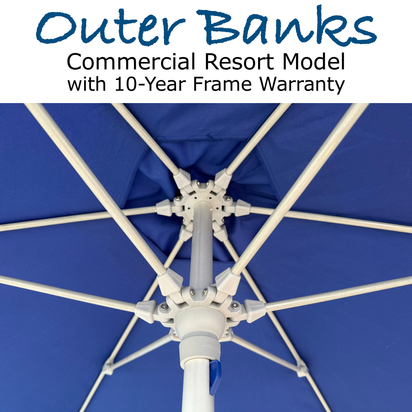 NEW Outer Banks Commercial Resort Model All-In-One Beach Umbrella System