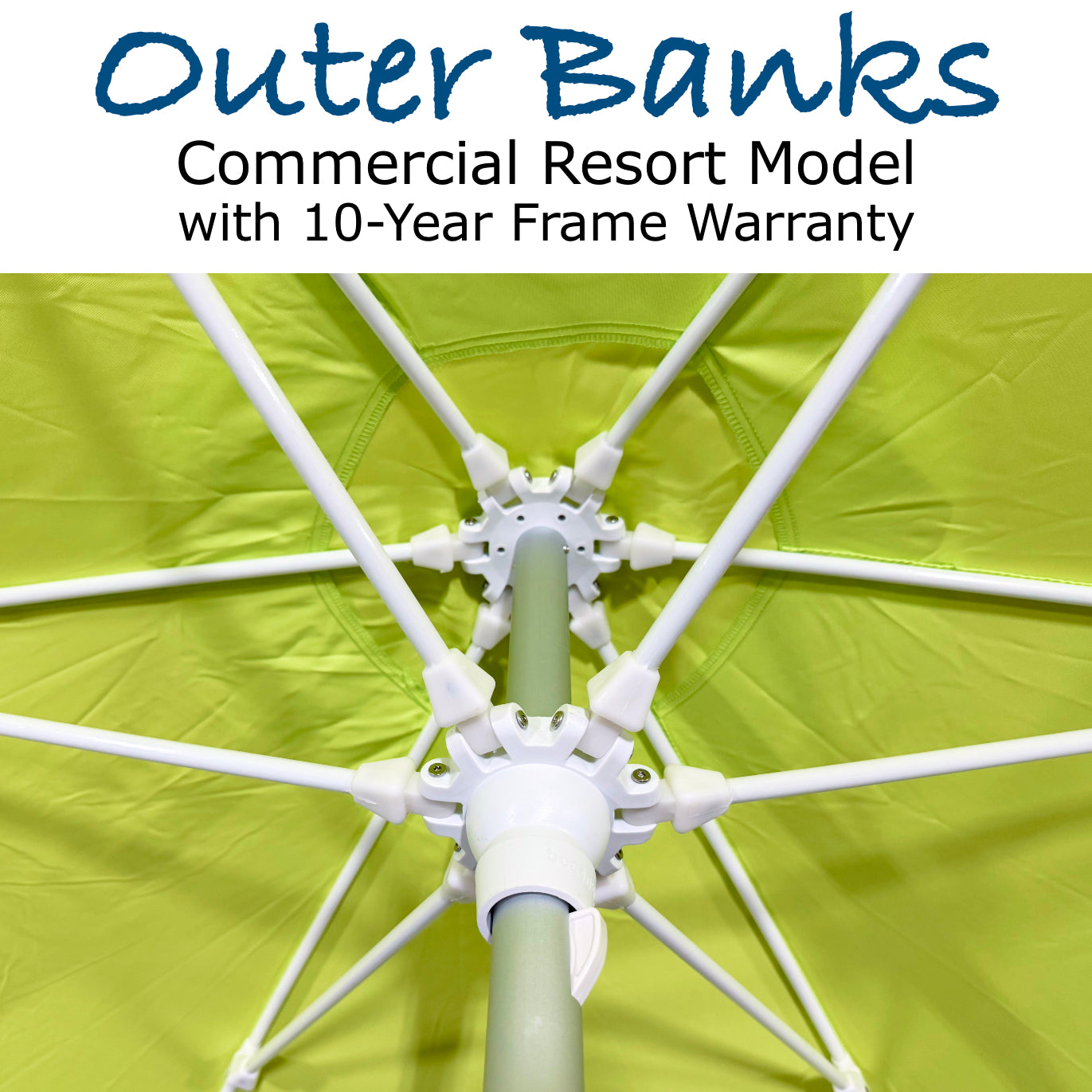 NEW Outer Banks Commercial Resort Model All-In-One Beach Umbrella System