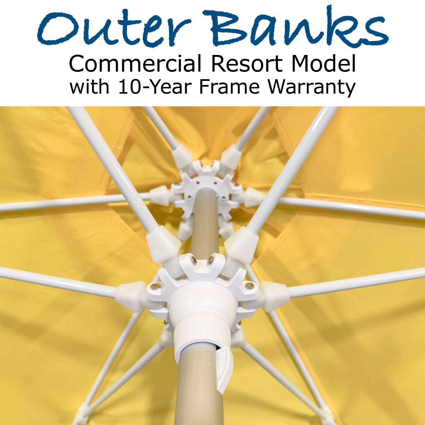 NEW Outer Banks Commercial Resort Model All-In-One Beach Umbrella System