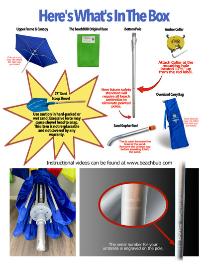 beachBUB® SeaSide Saver Complete Beach Umbrella System