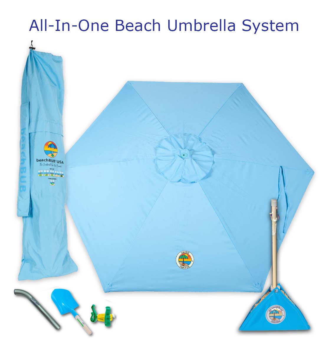 All in One USEITT 9' Aluminum Universal Umbrella System