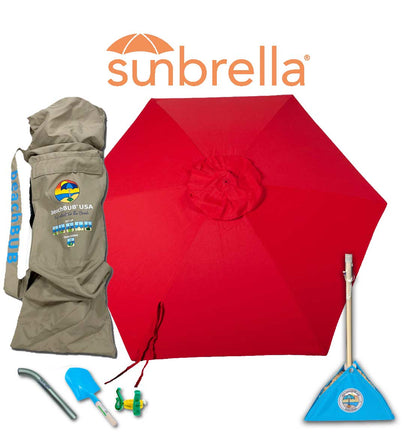 beachBUB® All-In-One Beach Umbrella System - Sunbrella Model