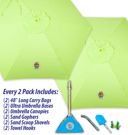 beachBUB® All-In-One Beach Umbrella System (2 Pack)